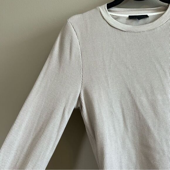 ✨ The Range NYC Women’s Cream Mass Rib Cross Back Long Sleeve Bodysuit Large - Picture 5 of 14